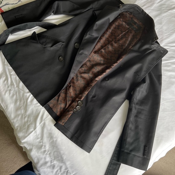 Coach Trench Coat Black M good condition - Picture 2 of 4
